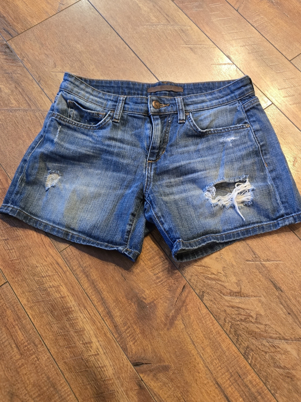 Joe's Jeans Ripped Blue Denim Shorts